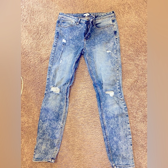 BP (BE RESPONSIBLE) MEN’s DISTRESSED STRAIGHT LEG DENIM BLUE JEANS - Picture 2 of 11